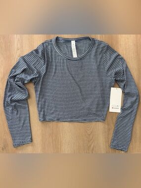 NWT Lululemon Hold Tight Straight-hem Cropped Long-sleeve shirt size 14